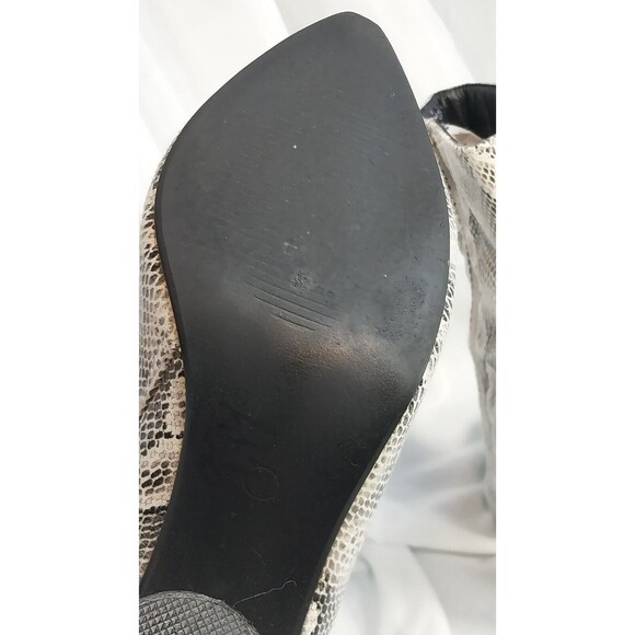 Cape Robbin Snake Reptile Print High Round Heel Shoes Booties Boots Women's 9M - Picture 12 of 13